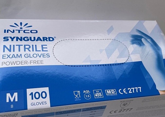 Matériel médical Boite de gant nitrile bleu INTCO à Paris